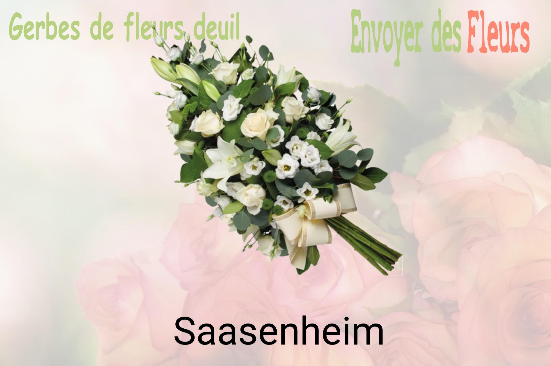 Gerbe de fleurs de deuil livrée à Saasenheim